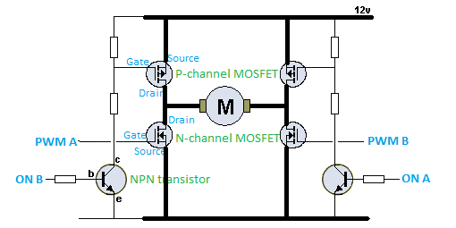 MOSFET brugschakeling simple.png